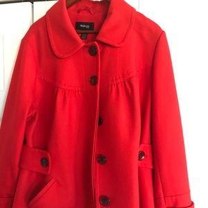 Beautiful Red Wool Peacoat